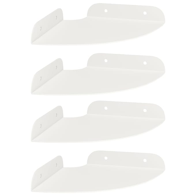 vidaXL - Hoek - Plank - 4 - st - Wit - 15 - x - 15 - x - 2 - cm