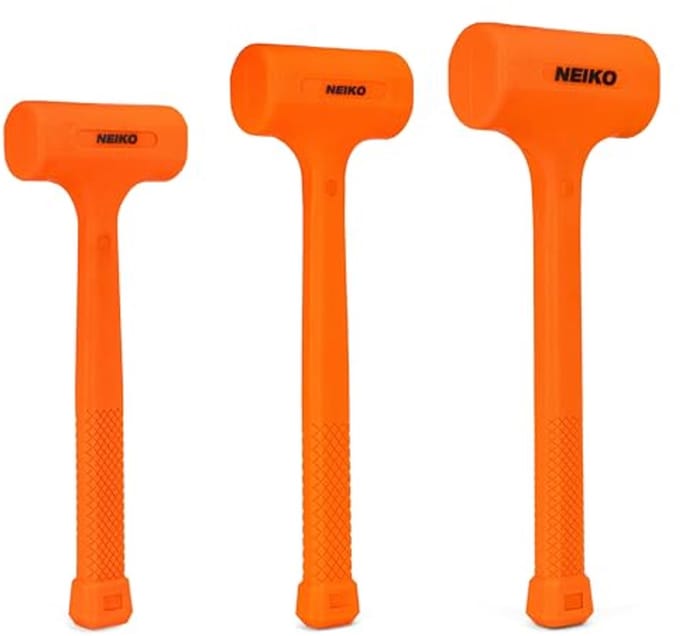3-delige Dead Blow Hamer Set met Hoge Zichtbaarheid en Ergonomische Grip