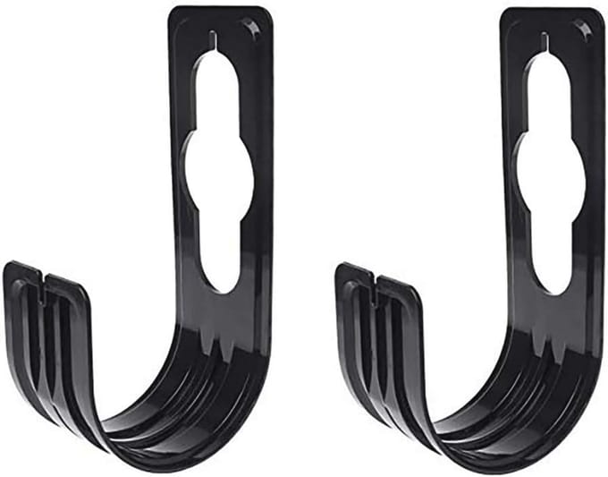 Wandgemonteerde Flexibele Slanghouder voor Tuin en Garage - Zwart