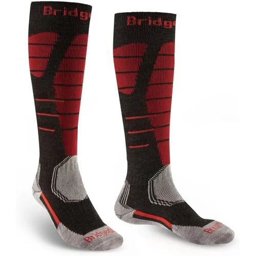 Bridgedale Easy On Endurance Lange SKisokken Heren (Maat - L, Kleur - Graphite / Red)
