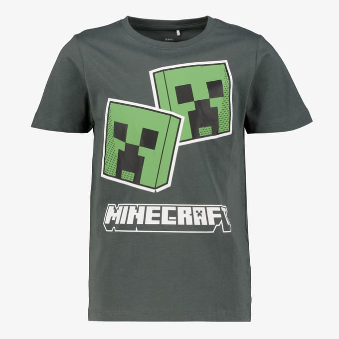 Minecraft jongens T-shirt groen - Maat 146/152