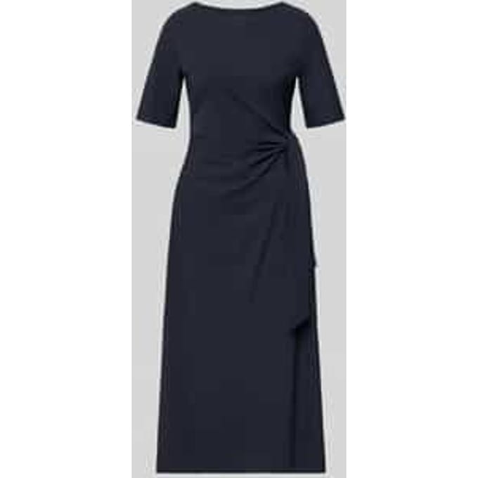 Midi-jurk met knoopdetail