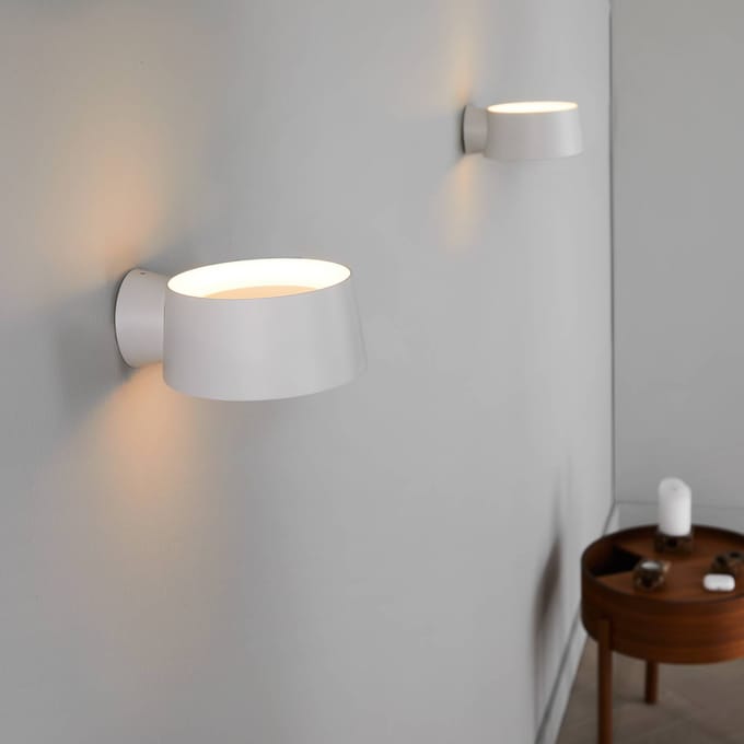 LOOM DESIGN LED wandlamp Cookie, wit, aluminium, Ø 15 cm