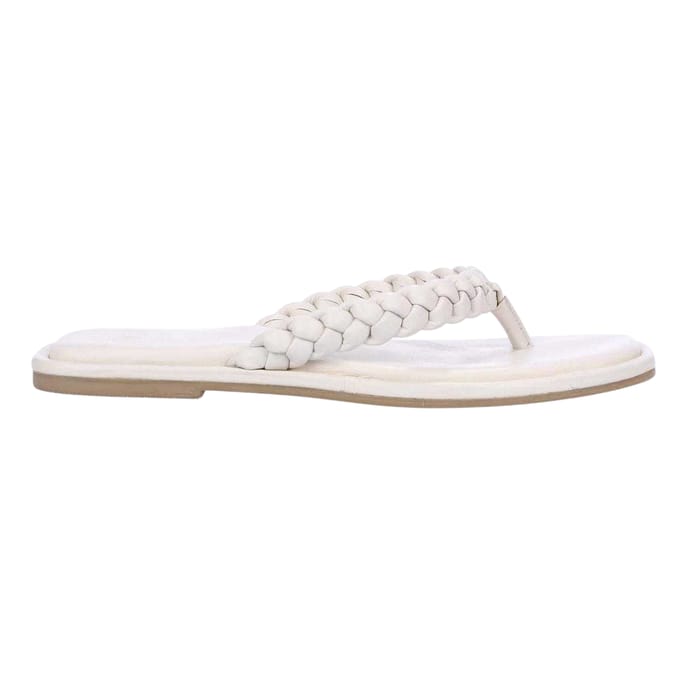 Dune London Dames/Dames Teen Post Platte Sandalen (Ecru)