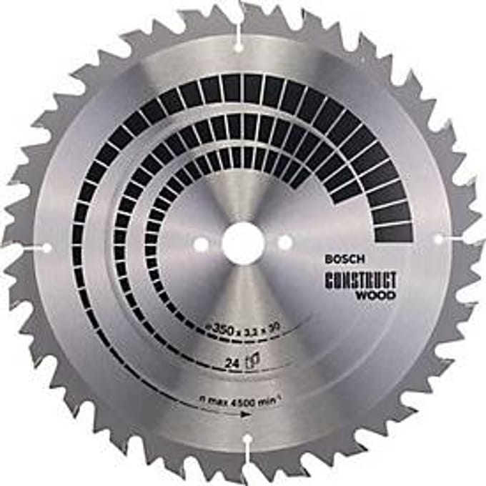 Bosch Accessories Construct Wood 2608640702 Hardmetaal-cirkelzaagblad 350 x 30 x 3.2 mm Aantal tanden: 24 1 stuk(s)