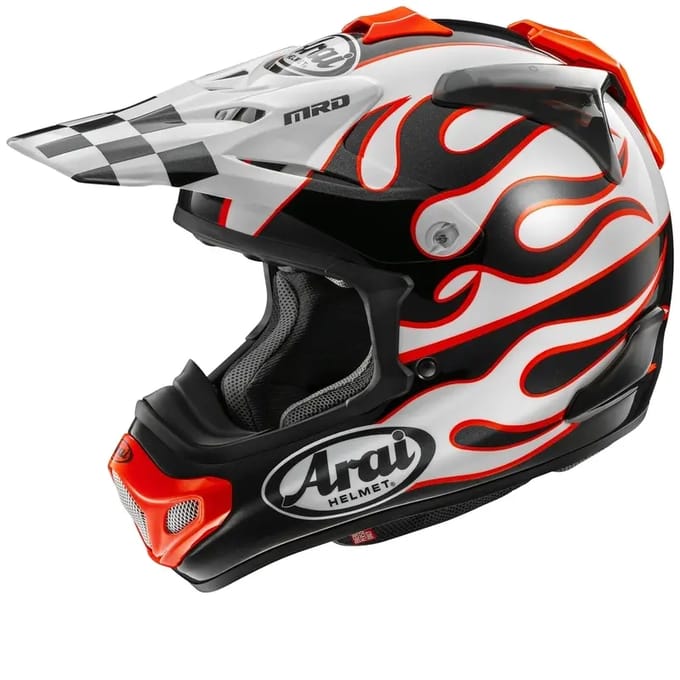 Arai Mx-v Evo Flame Offroadhelm Wit S