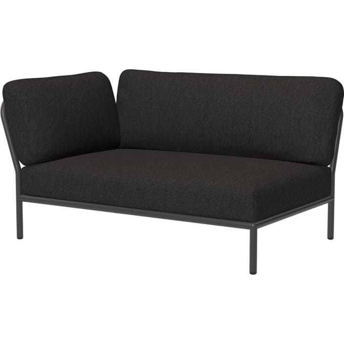 HOUE - Level Loungebank - Sunbrella Natte - Sooty grijs - Armleuning links - 4 - 6 Wochen