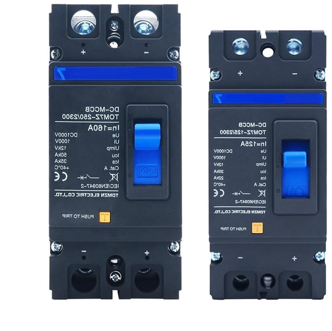 Zonne Stroomschakelaar - PV Beveiliger - Energie Beschermen - 1000 V Compact - 2P 200A - Grijs