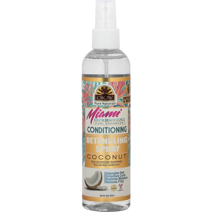 Miami, Spray Démêlant, Soin, Coco, 237ml(8Oz) white