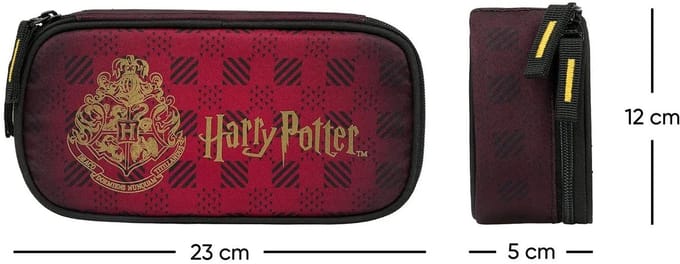 Baagl School etui Harry Potter Hogwarts 1-rits Rood