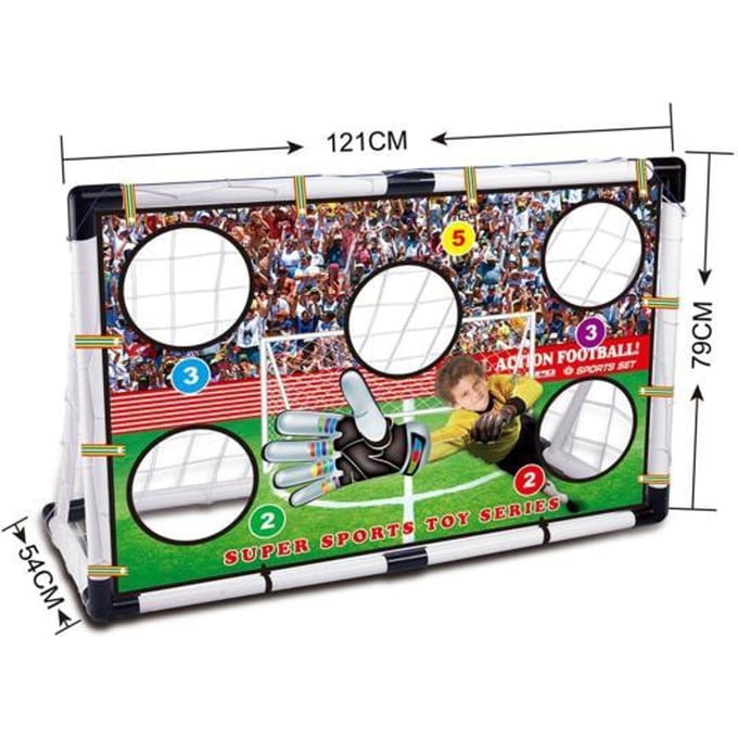 Voetbalgoal met scoredoek Voetbal