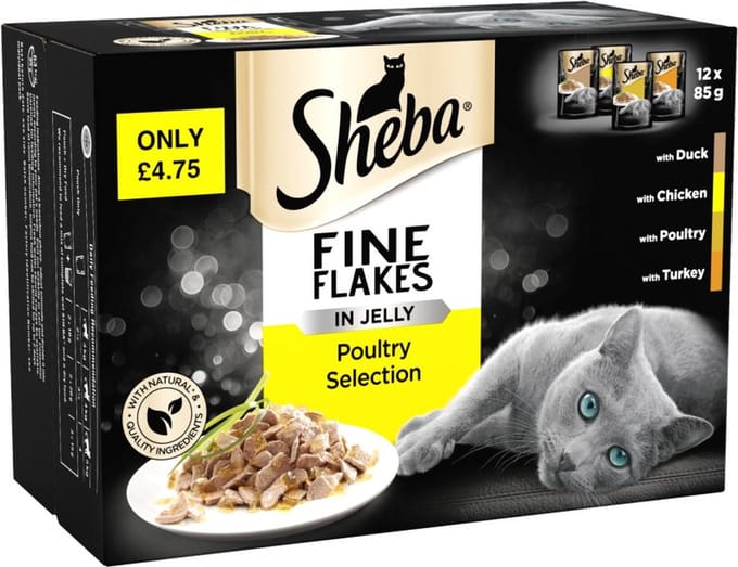 2x Sheba Pouch in gelei Gevogelte 12x 85g