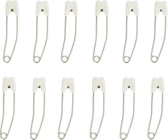 Prym Baby Veiligheidsspelden Voordeelset - 12 stuks - Wit