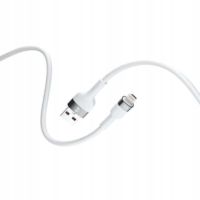 Forever Flexibele USB-Lightning Kabel 1m 2.4A Wit - Duurzaam en Betaalbaar