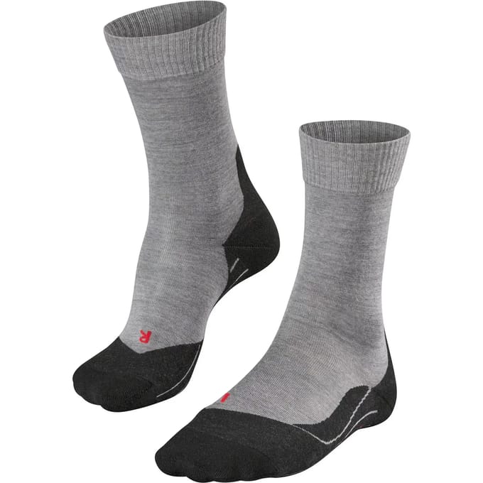 FALKE TK5 anti-blaar dun wol functioneel materiaal wandelsokken heren grijs - maat 46-48