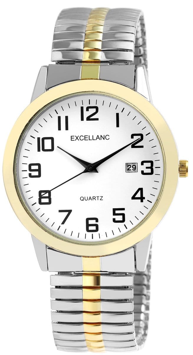 EXCELLANC herenhorloge roestvrij staal Sami, datumaanduiding