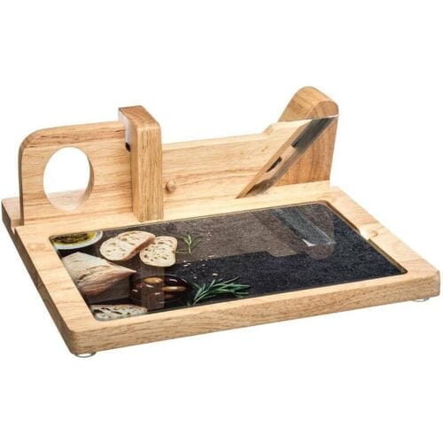 Secret de Gourmet Vleeswaren Snijmachine met Snijplank - 28,7 x 10,3 cm, Houtkleur