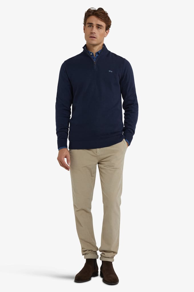 McGregor Zip Mock Sweater Navy Taglia: 3XL | Maglioni a maglia Outlet | Uomo | Blu