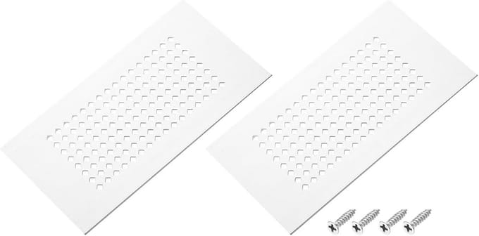 Ventilatierooster voor Kastdeur Aluminium 2 Stuks - Universele Ventilatieopening