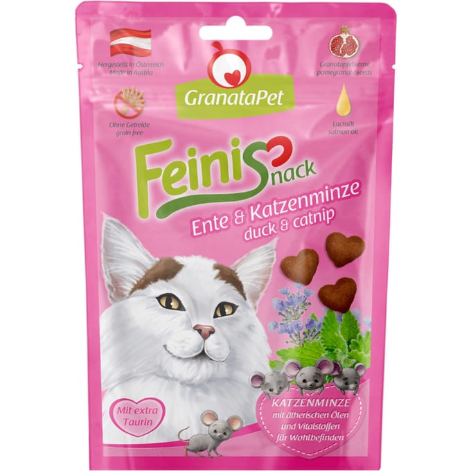 50g Feinis Eend & Kattenmunt Granatapet Kattensnacks