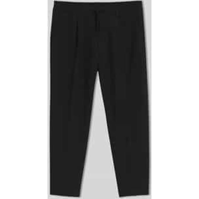 Taps toelopende plooibroek met half-elastische tailleband model 'CONVERT-PLEAT'