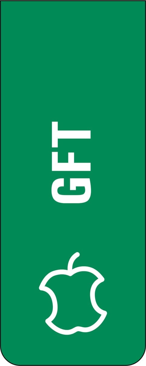 GFT afval sticker - 160 x 65 mm