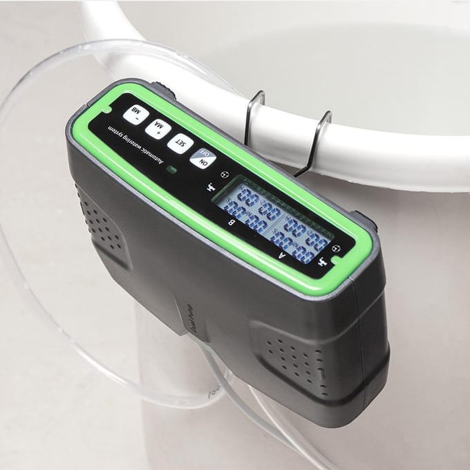 Intelligent automatisch bewateringsapparaat Dubbele pomp Getimede waterer Tuinterras Druppelirrigatie zwart