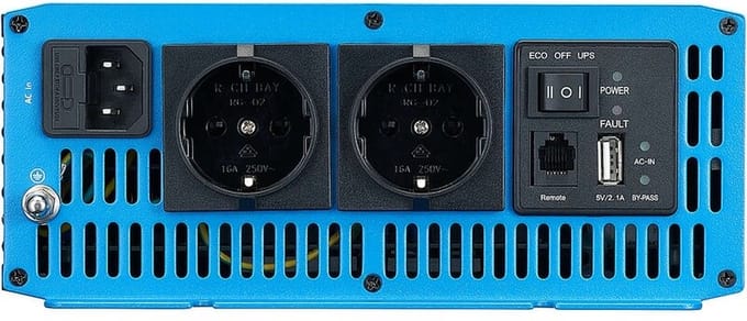 Ective TSI25 sinus stroomomvormer - 12V naar 230V - 2500 W