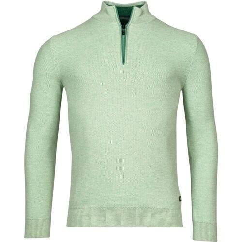 Baileys Trui Half Zip Structure Knit Pastel Groen / male