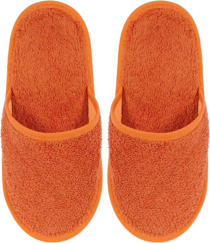 Badslippers Badstof Uni Pure met Zool Terra Maat 43 - 1 Paar