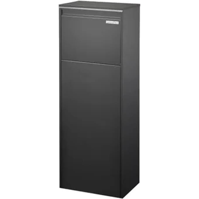Central Park Pakketbrievenbus Parcelpal 8000 Bd - Staal - Zwart - 41x105x23cm