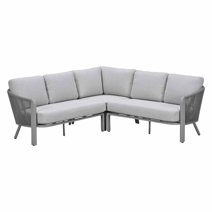 Durango rope lounge hoekset - taupe - valley sand