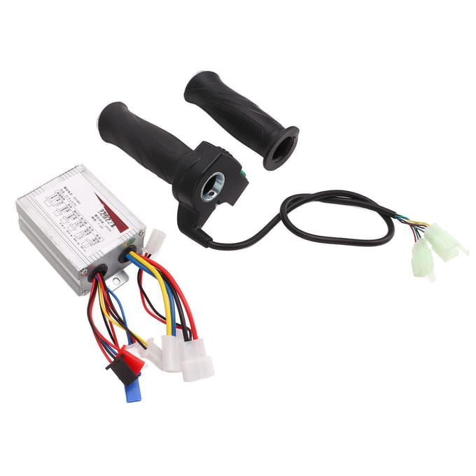 36V 500W Borstelmotor Controller met Gashandvat Kit Elektrische Fiets Controller Gashandvat Set black