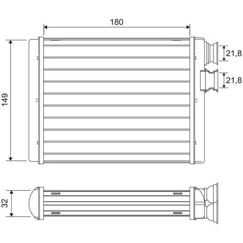 Warmtewisselaar, interieur verwarming VALEO 811596