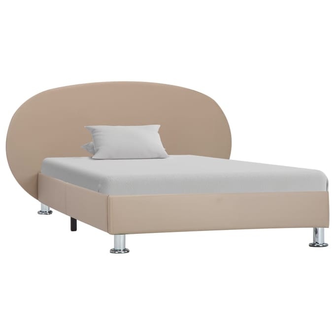 vidaXL - Bedframe - kunstleer - cappuccino - 100x200 - cm