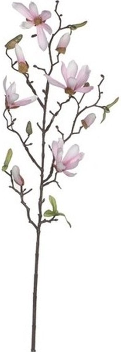 Mica Decorations Kunstbloemen - magnolia tree - lichtroze - 80 cm - siertakken - boeket - stelen