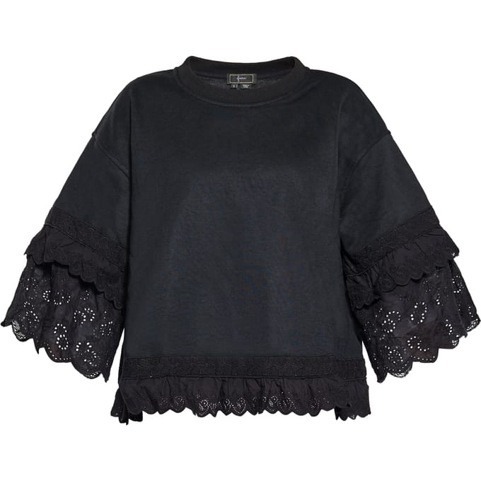Faina Sweatshirt Dames zwart