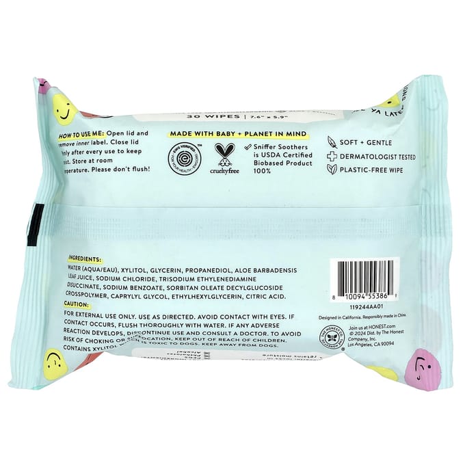 Lingettes Sniffer Bois de Cerf Champignon, Sans Parfum, 30 Lingettes white