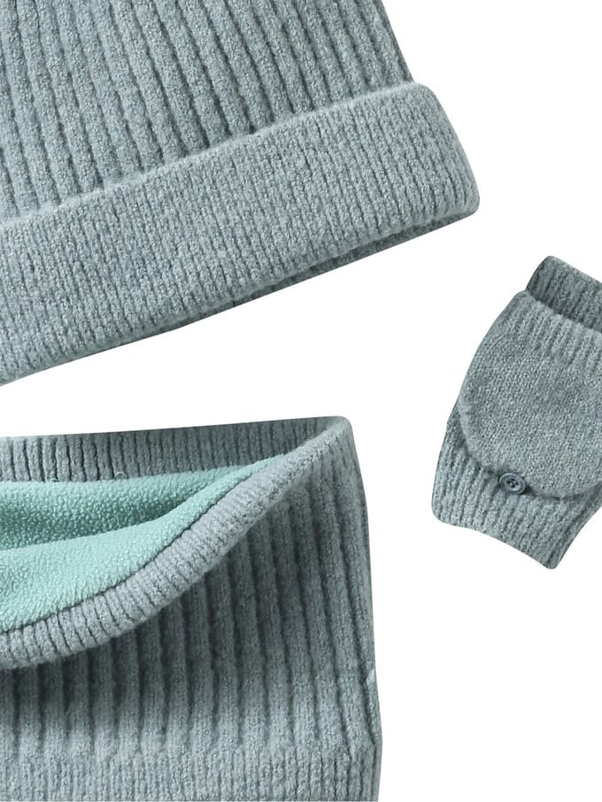 Vertbaudet Meisjes set muts + snood + wanten/handschoenen
