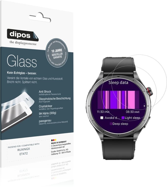 dipos – 2x Pantserfolie geschikt voor RUXINGX ET472 | 9H Screenprotector