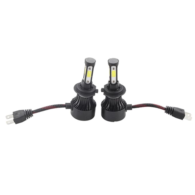 2 stuks Voertuig X7‑COB 6500K H7 LED Koplamp Hoge Voorlamp Lamp Aluminium ABS wit