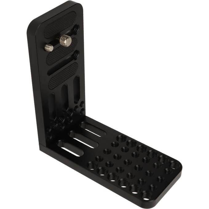 Support de caméra en L, plaque à dégagement rapide, commutation verticale et horizontale, avec trou de vis de 14 pouces et 38 pouces black