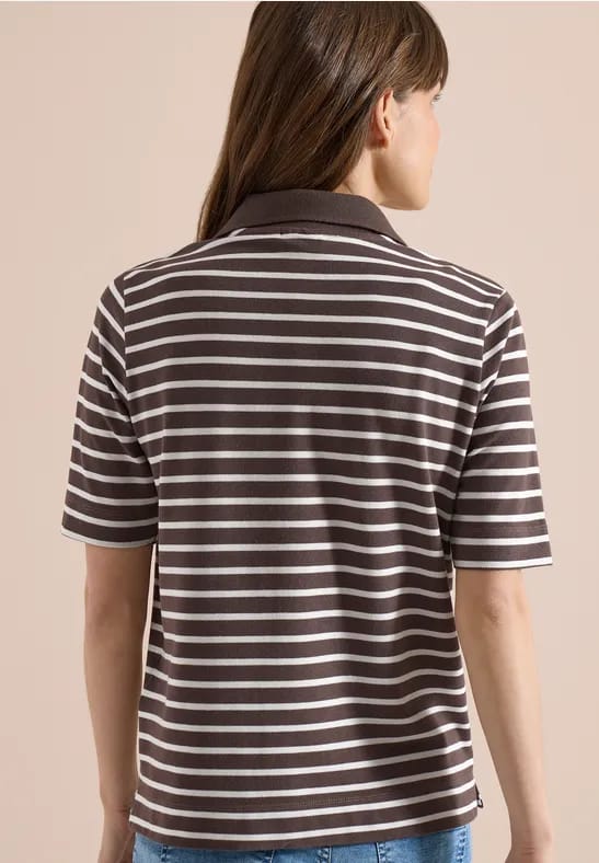Poloshirt met korte mouwen en strepen