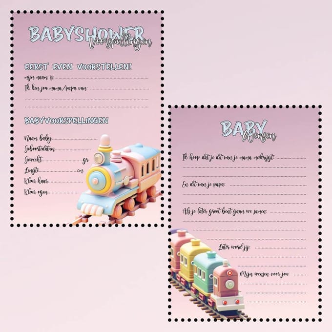 A5 Babyshower kaarten (20 stuks) - Maak Blijvende Herinneringen- Babyshower 16