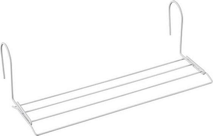 Tomado - Droogrek Iseo - 2 meter drooglengte - 58x17cm - Wit - Radiator - Balkon - Camping - Inklapbaar - Breedte aan te passen