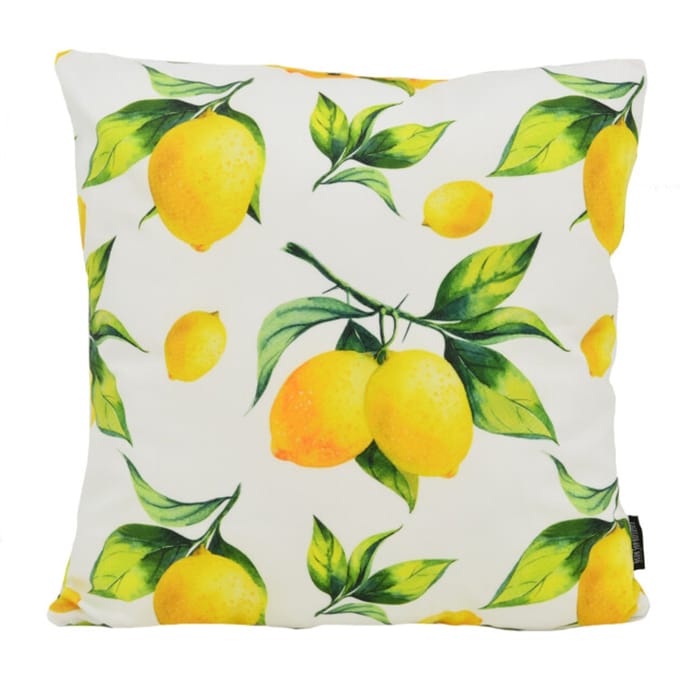 Gek op kussens! Sierkussen citroenen /geel | 45 x 45 cm | katoen/polyester