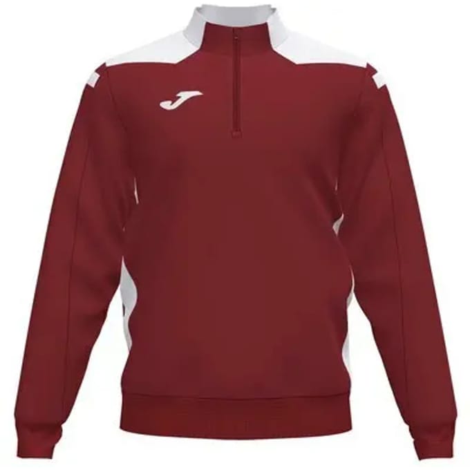 Joma Championship VI Ziptop Kinderen - Bordeaux / Wit | Maat: 164