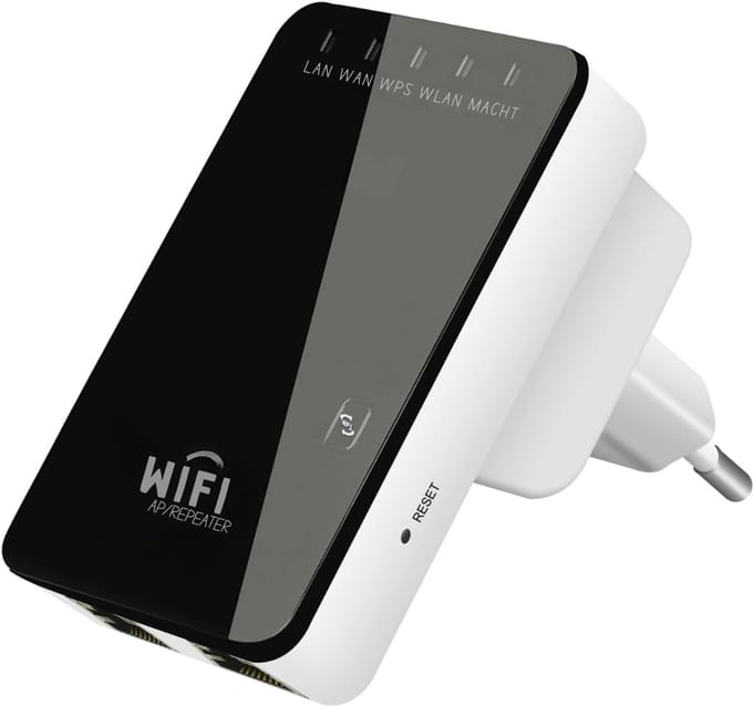 Zyrex® Wifi Versterker Stopcontact - Wifi Versterker - 1200 Mbit/s - Wit - 5cm x 7cm x 8cm