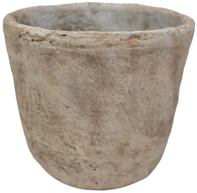 Bloempot steen crème 13,5x12cm.