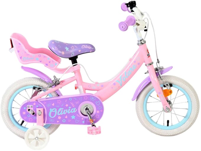 Volare Olivia Kinderfiets - Meisjes - 12 inch - Roze - Twee handremmen